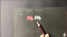 Load image into Gallery viewer, Tutorial Video 13: Coloring Flower Bouquet on Black Vellum (2 Techniques)