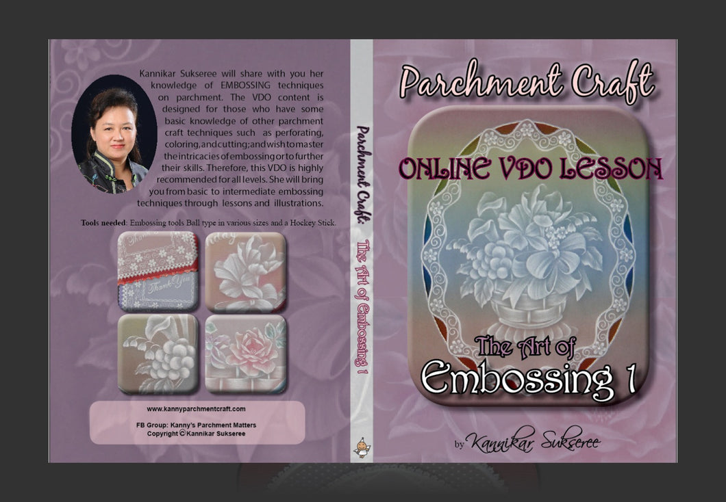 The Art of Embossing 1 Tutorial Video (Converted from DVD) 4 Lessons & 5 Patterns